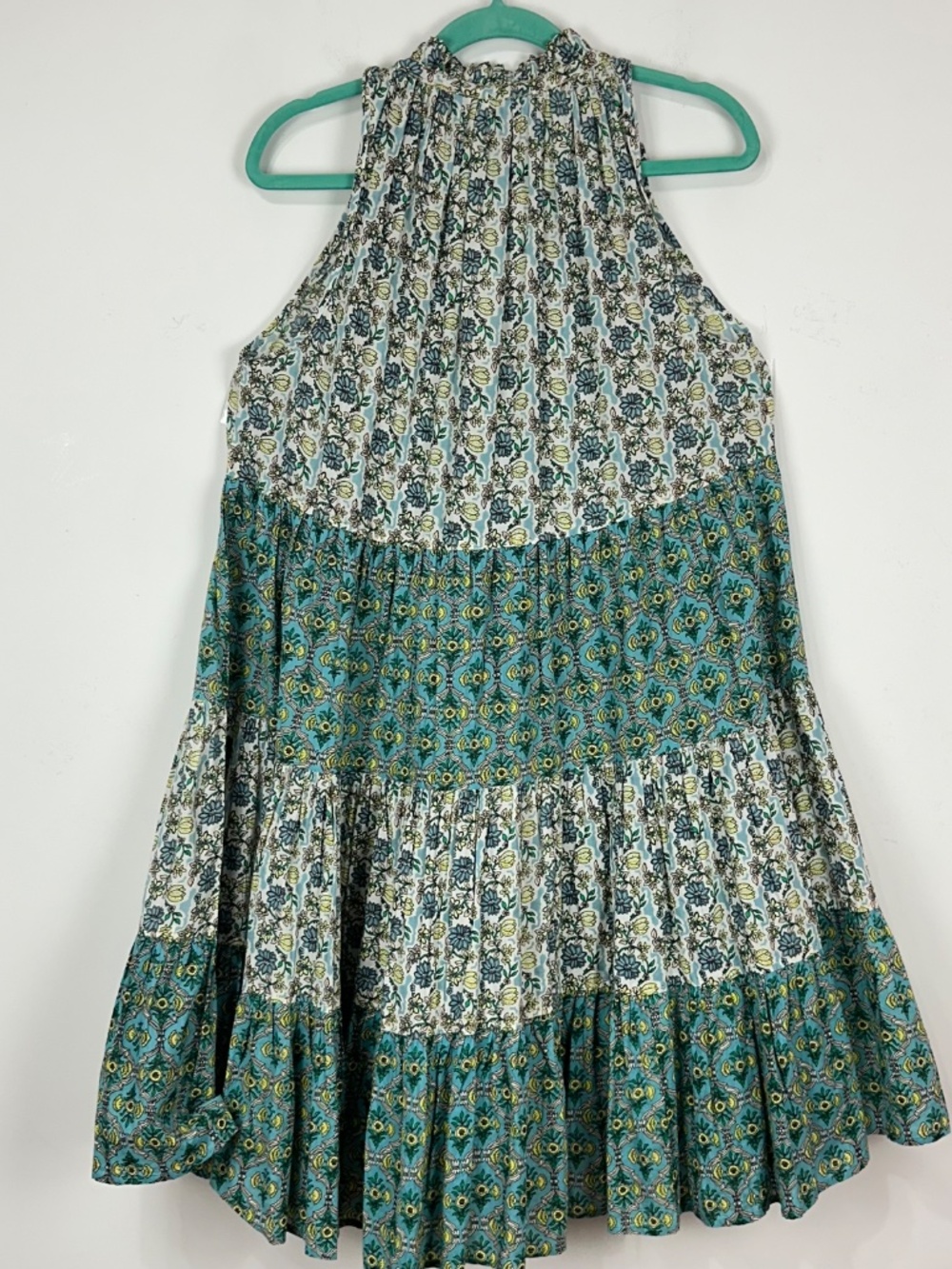 Ro's Garden Women's Sleeveless Tiered Floral A-Line Dress M Boho Prairie Beach - Picture 6 of 8